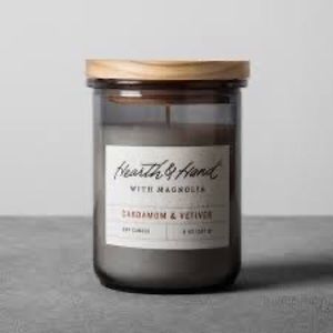 Hearth & Hand 8 oz. Soy Candle - Cardamom & Vetiver - Brand new, never lit.